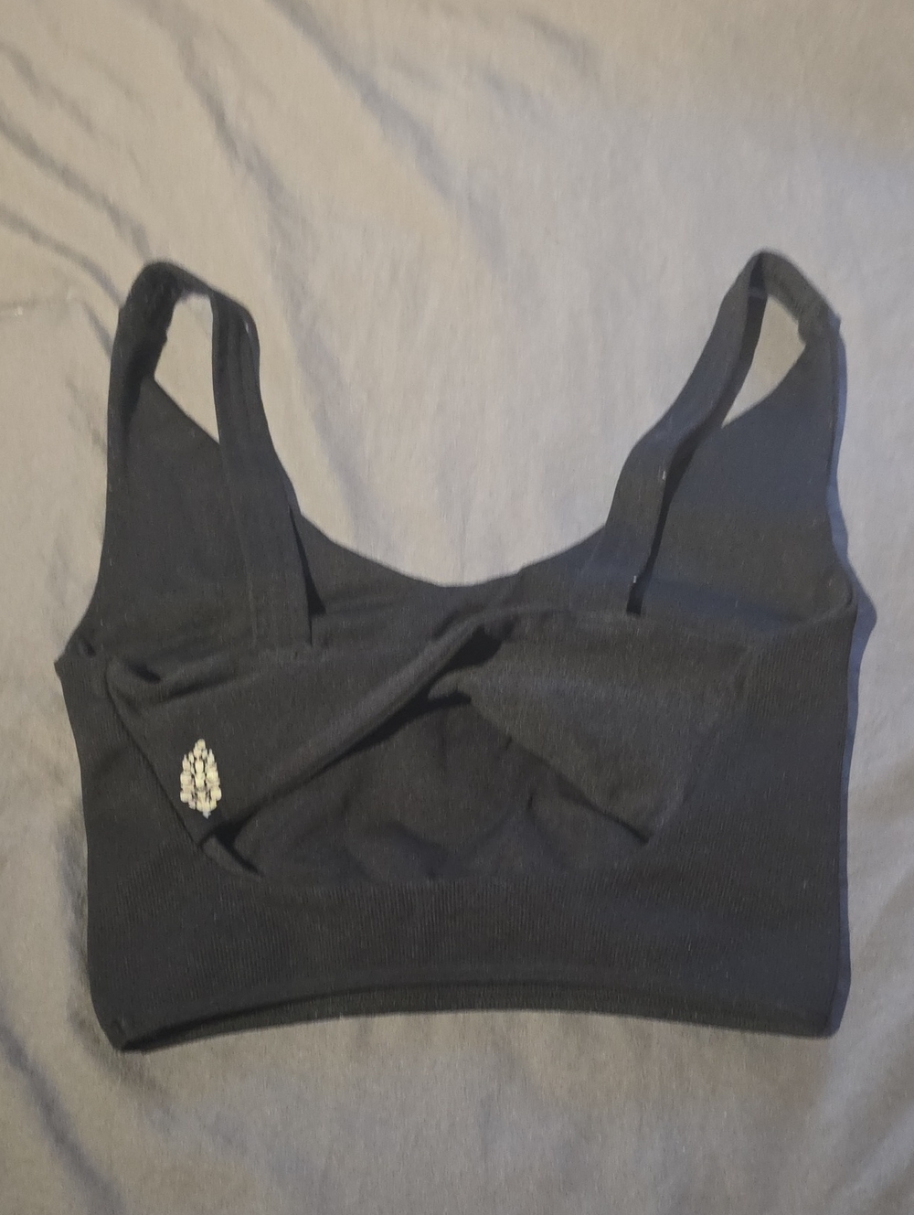 Free People Black Seamless Lounge Sports Bra